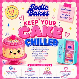 It’s that time of year again!!!! KEEP YOUR CAKES CHILLED! 😎 we don’t want any melting folks! 🫠 😍💕🎂🧁

Pretty bakes. Big flavour. Zero compromise 💖
🌐 jodiebakes.co.uk
💌 hello@jodiebakes.co.uk